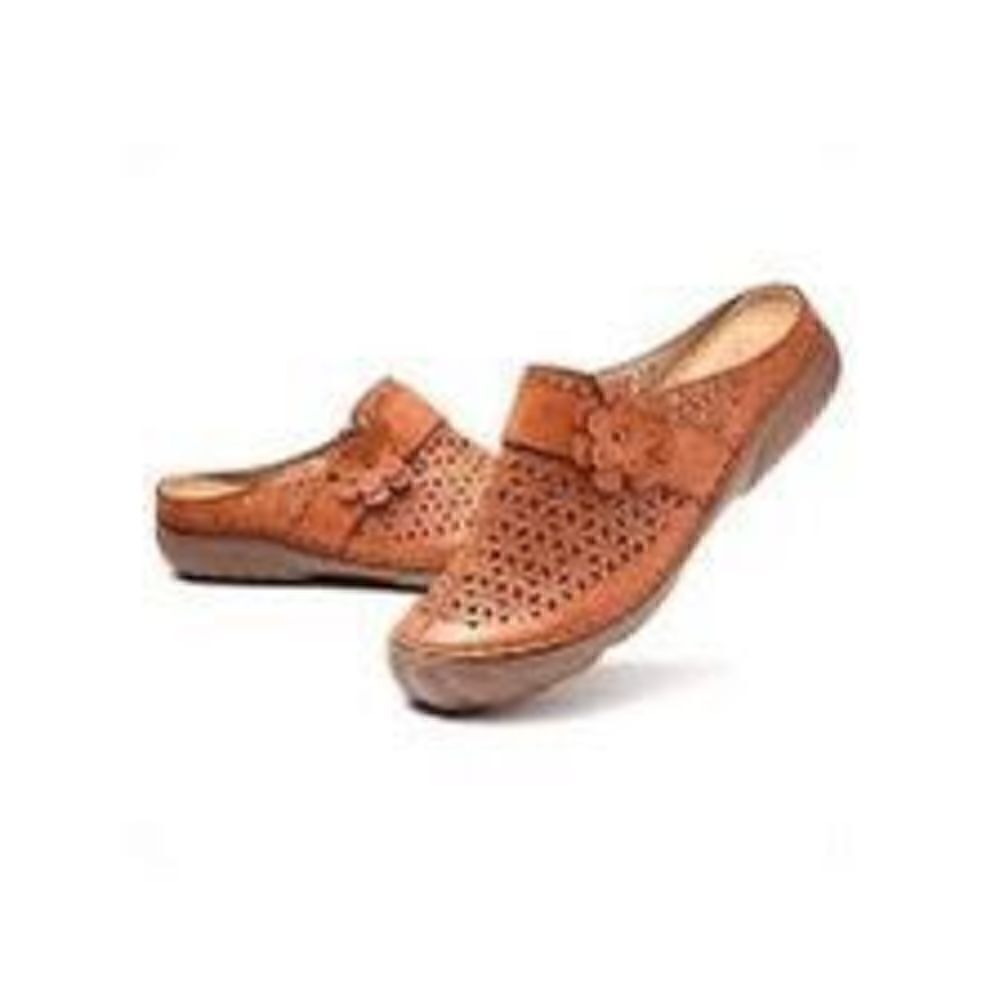 GANE Women Clogs, size 7 Mules Comfort Handmade Flower Slippers Anti Slip